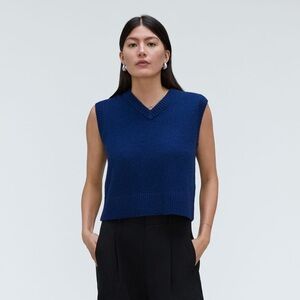 Everlane Cashmere Sweater Vest, Bright Navy, Size Small